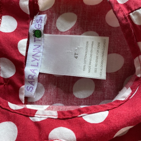 Sara Lynn Togs Alabama Fans polka dots ruffle shirt with capris size 4t - Picture 10 of 10
